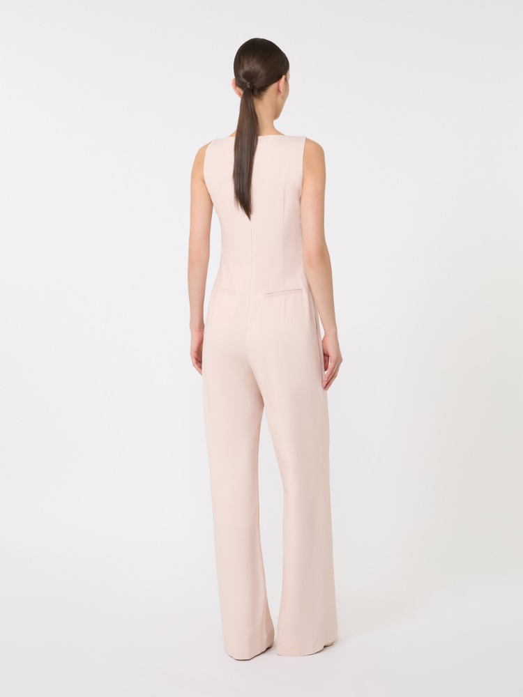 Stretch envers satin jumpsuit - POWDER - 3