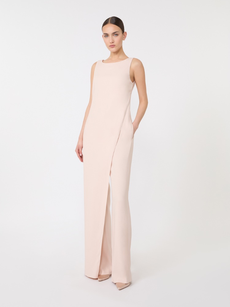 Stretch envers satin jumpsuit - POWDER
