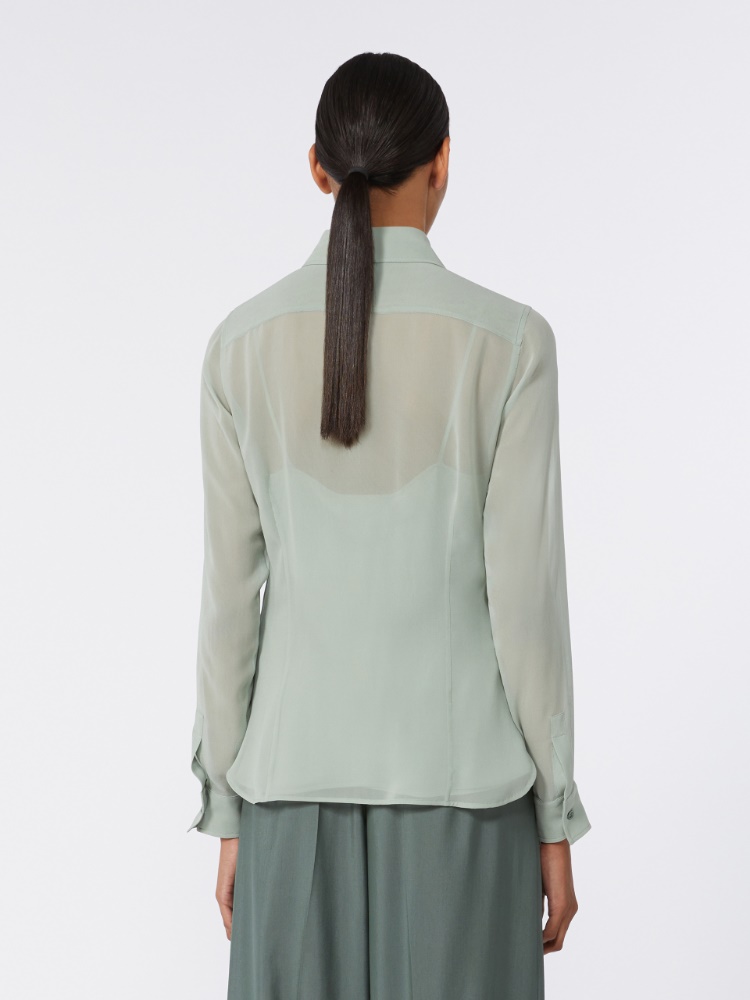 골포 실크 셔츠 - SAGE GREEN - 3