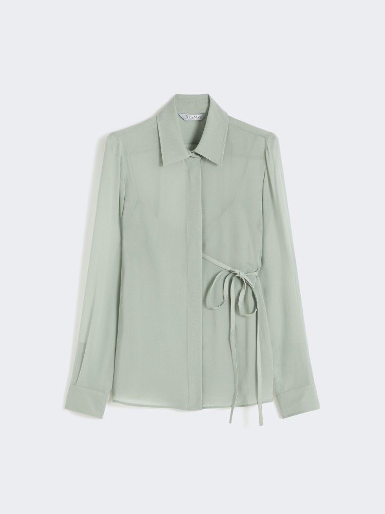 골포 실크 셔츠 - SAGE GREEN