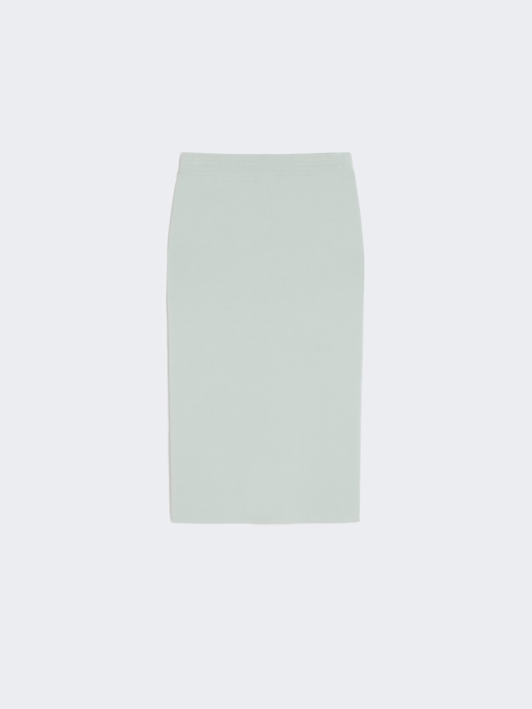 Stretch viscose yarn sheath dress - SAGE GREEN - Max Mara