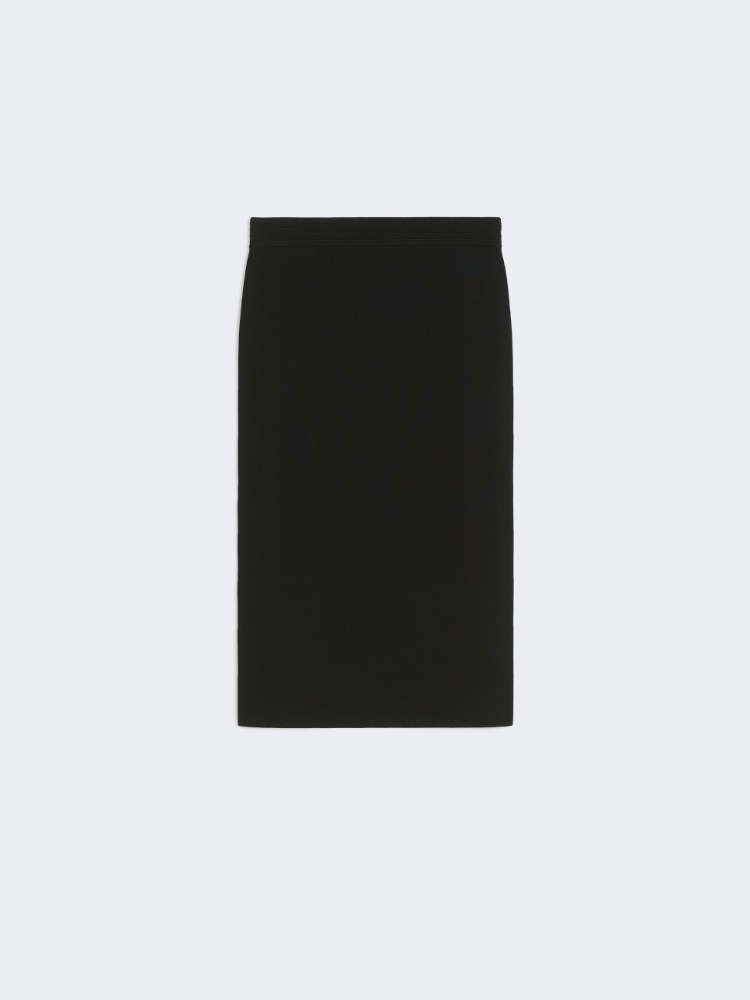젠나이오 비스코스 스커트 - BLACK - 4