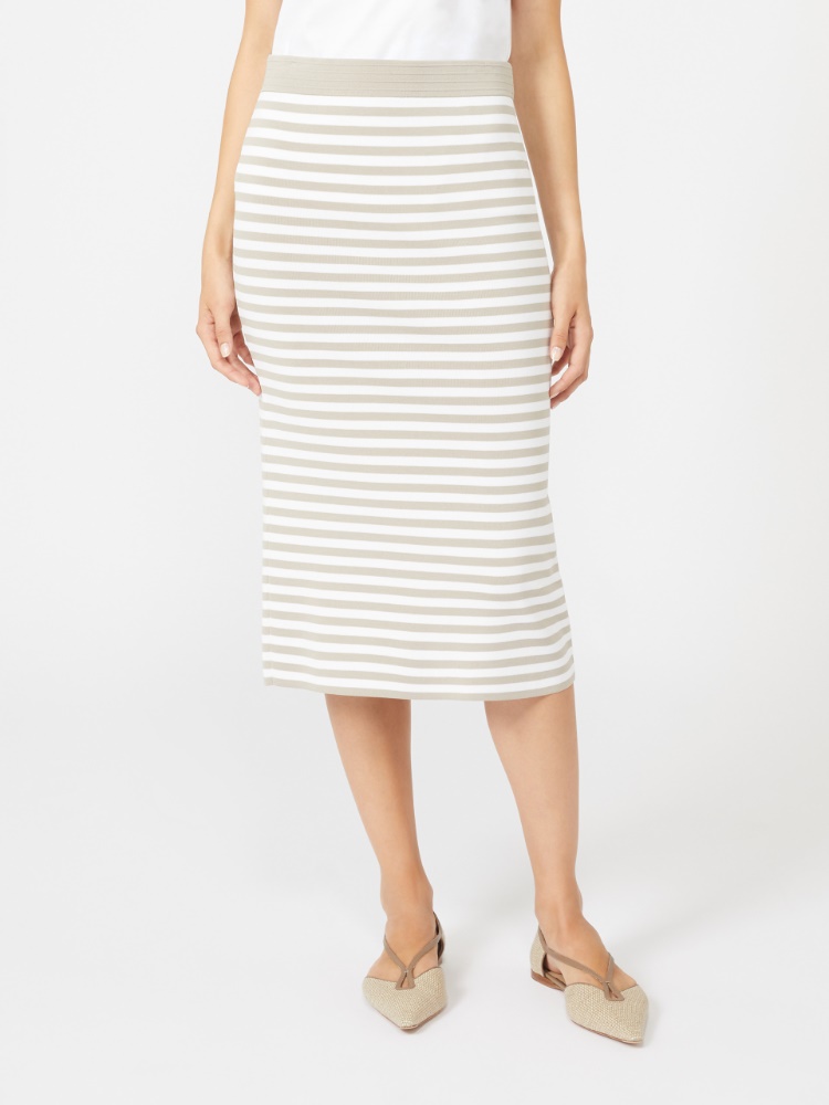 Stretch viscose yarn sheath skirt - PINK - 2