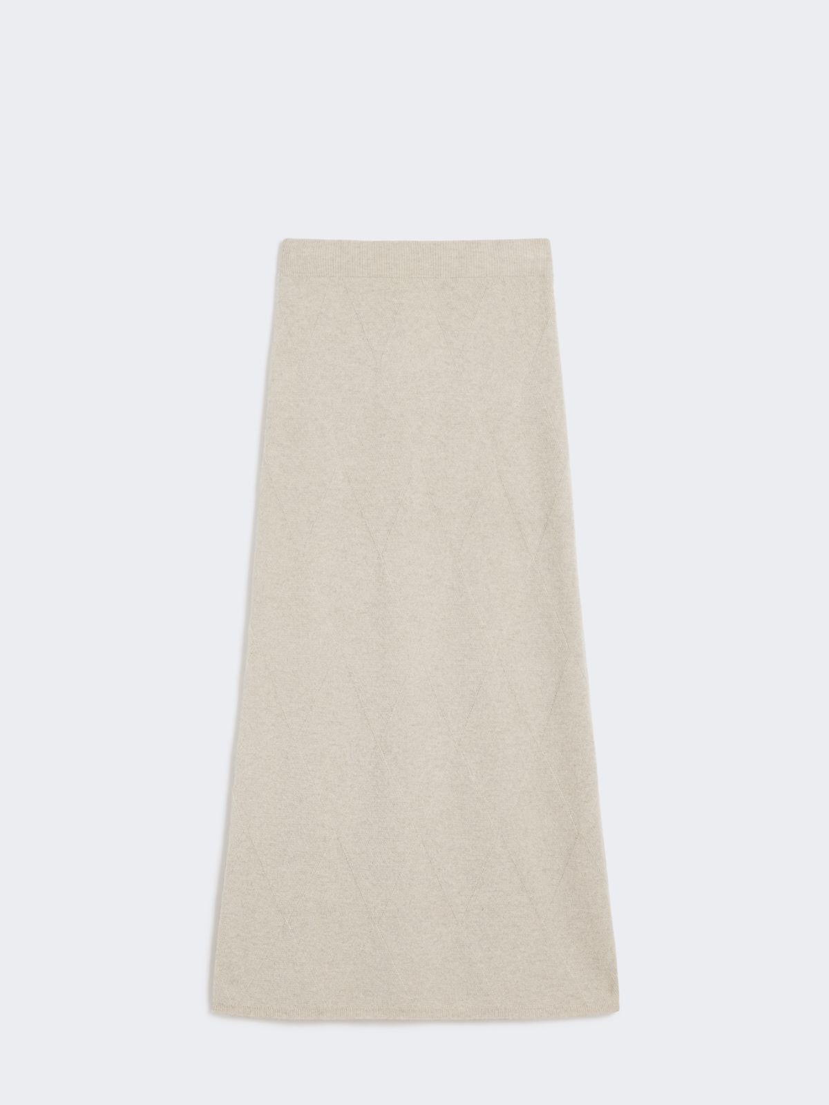 Argyle cashmere yarn skirt - BEIGE - Max Mara - 5