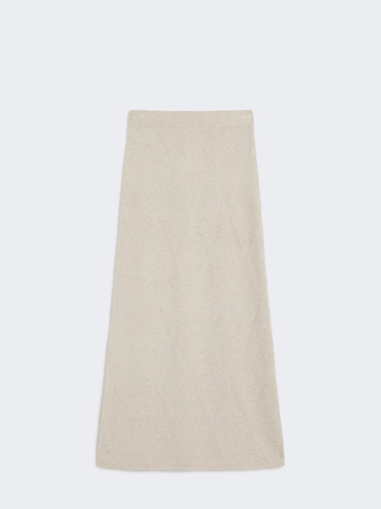 Rock aus Kaschmirgewebe mit Argyle-Muster - BEIGE - Max Mara