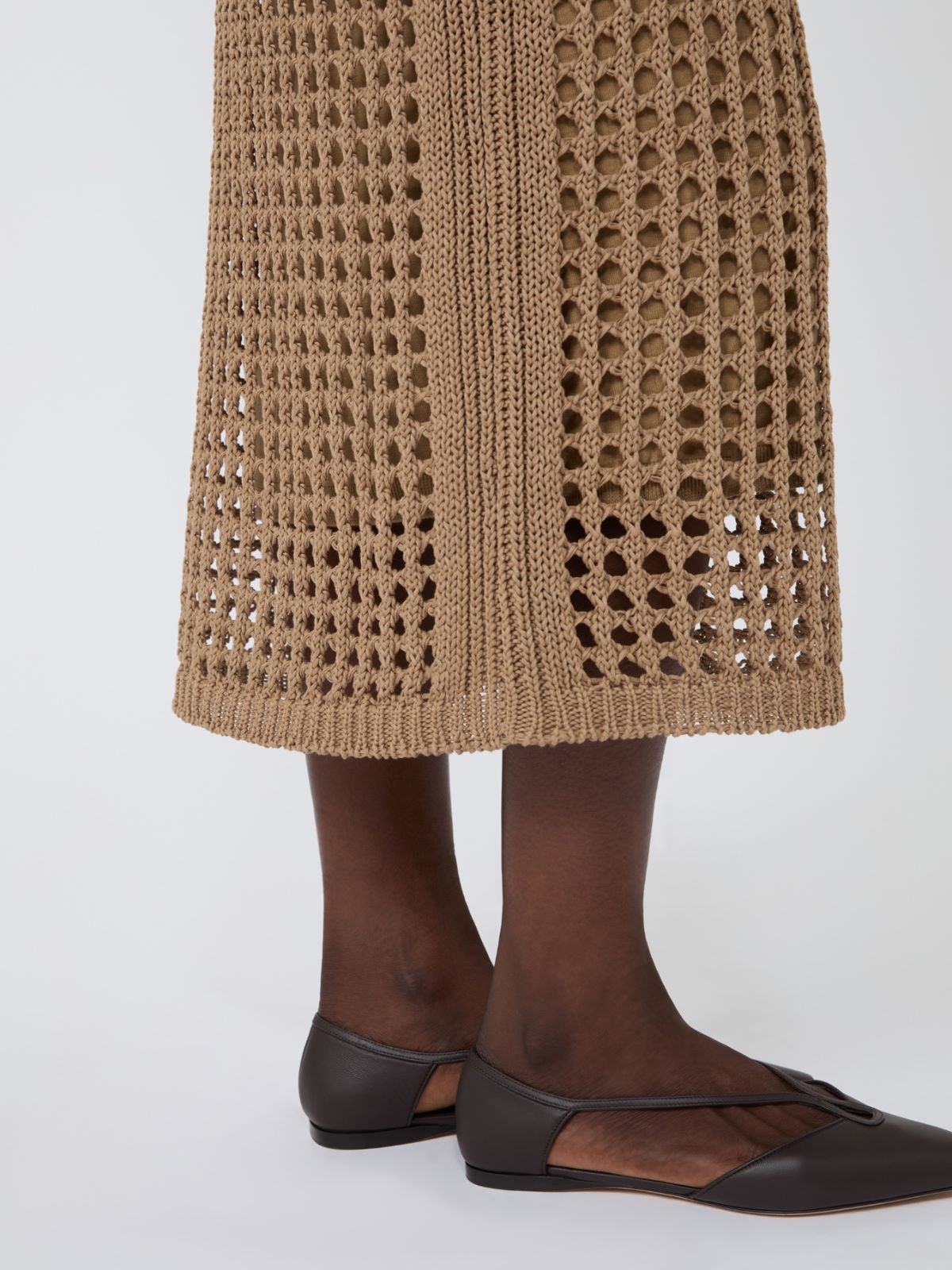 Mesh cotton skirt - DESERT - Max Mara - 4