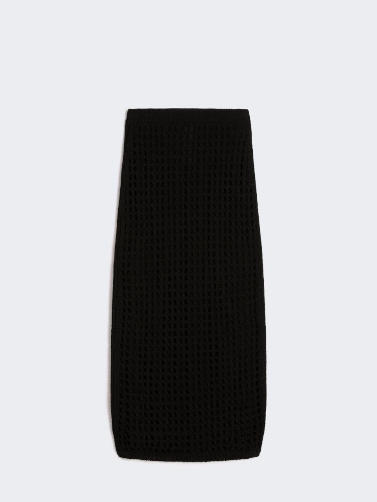 Mesh cotton skirt - BLACK - Max Mara