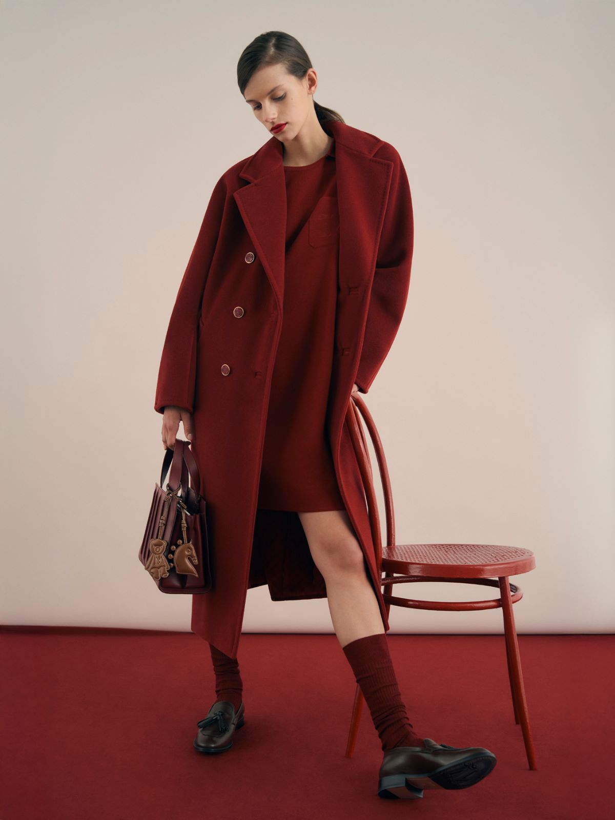 Short wool dress - DARK RED - Max Mara