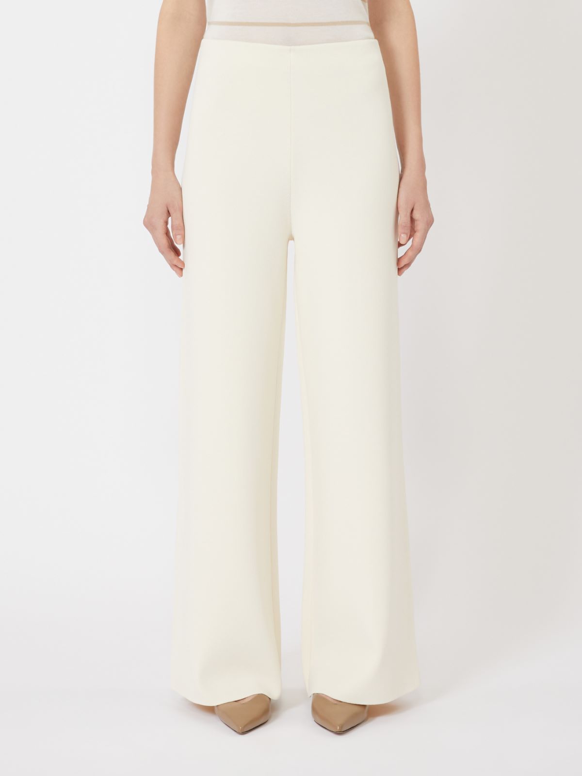 [ストリッロ] ビスコース クレープ ニット パンツ - IVORY - Max Mara - 4