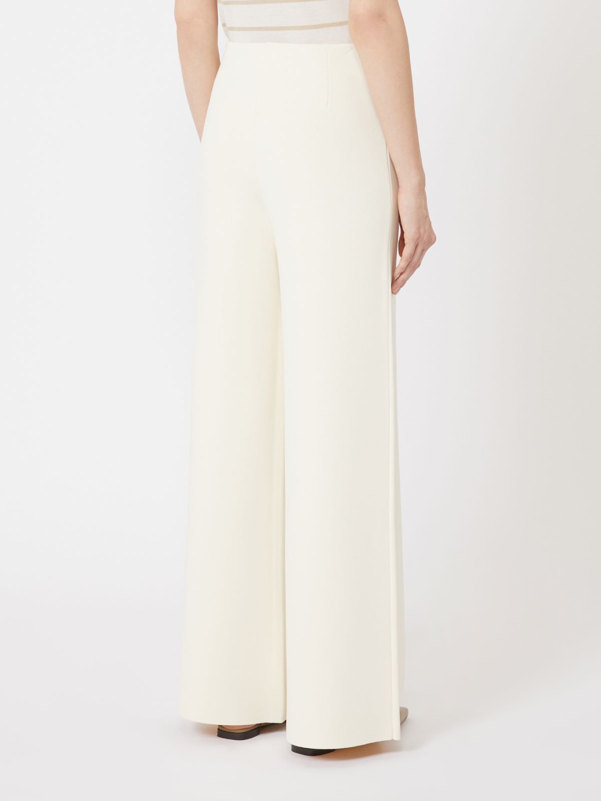 Strickhose aus Viskosekrepp - ELFENBEINFARBEN - Max Mara - 9