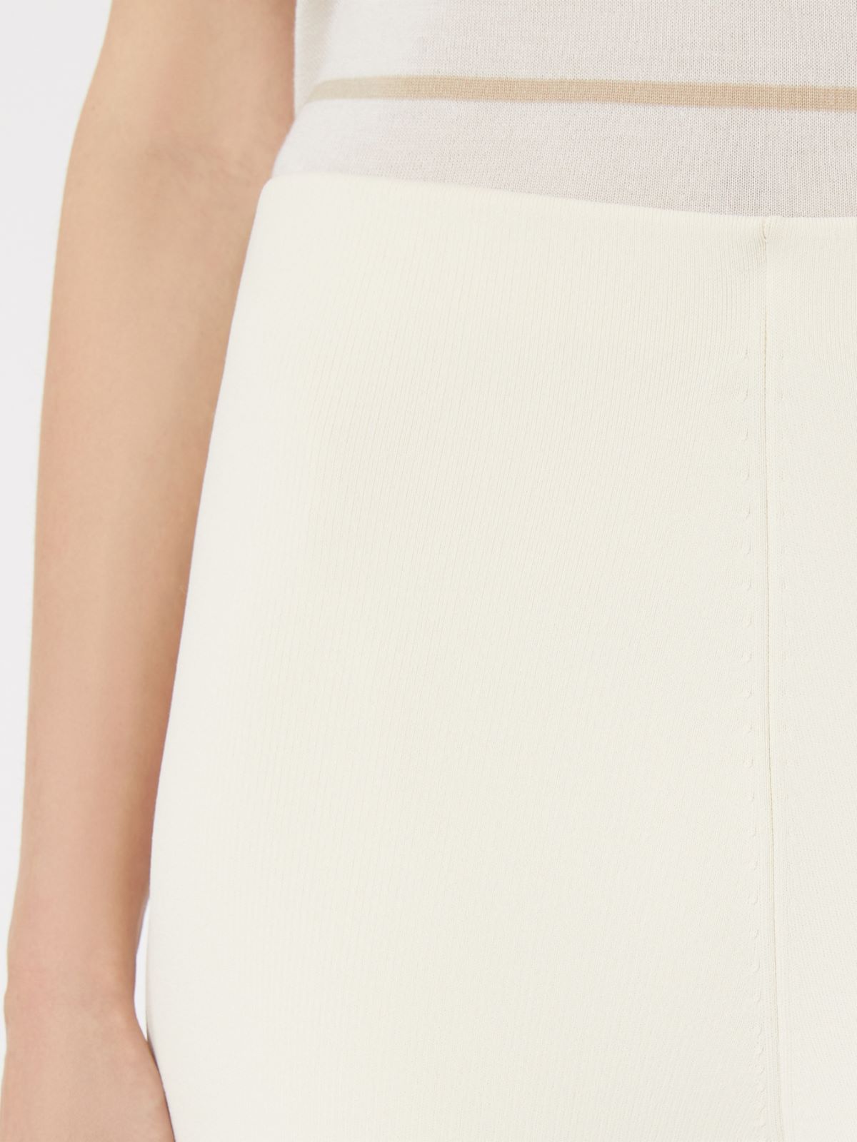 [ストリッロ] ビスコース クレープ ニット パンツ - IVORY - Max Mara - 4