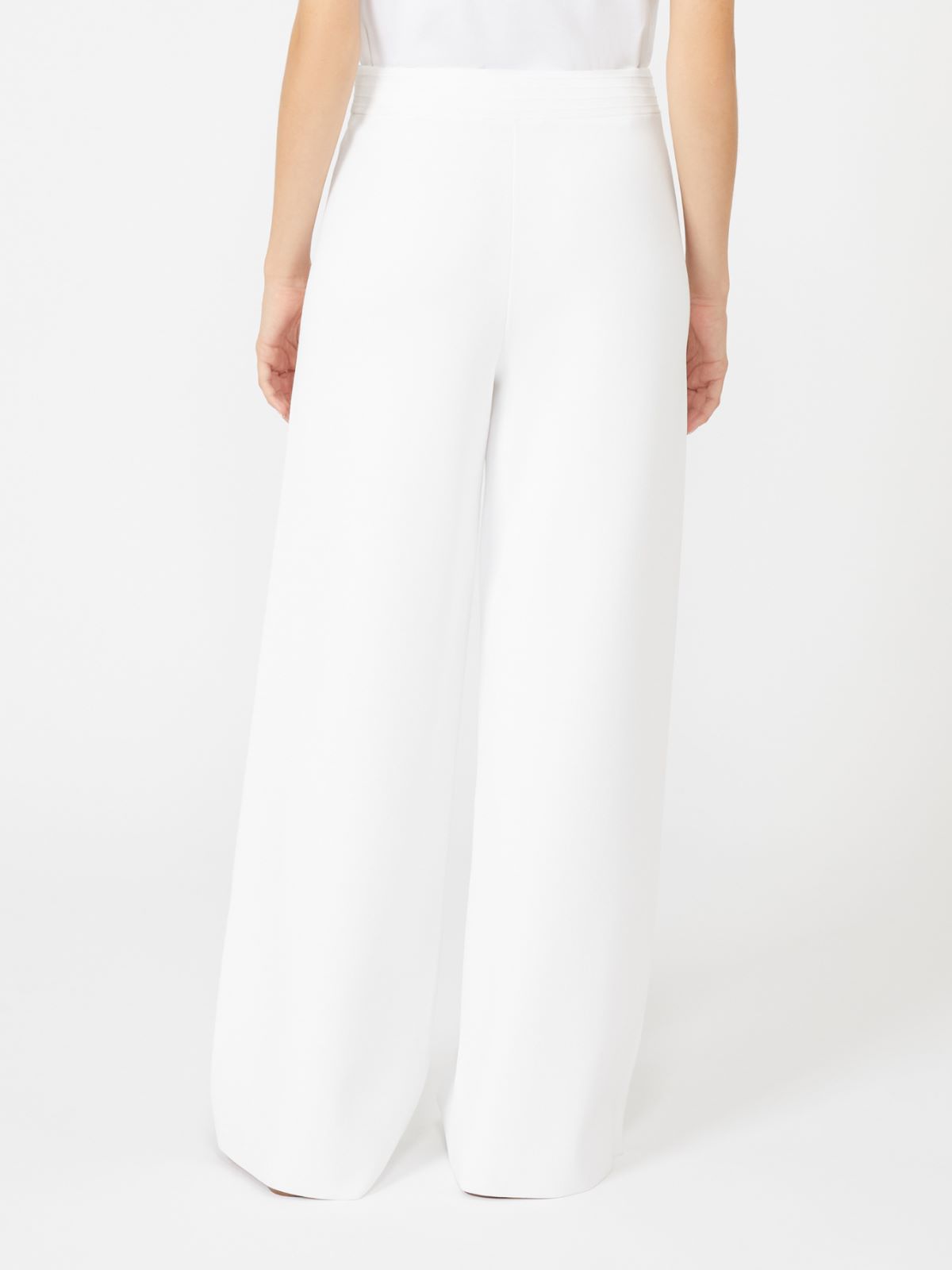 Viscose crêpe yarn trousers - OPTICAL WHITE - Max Mara - 9