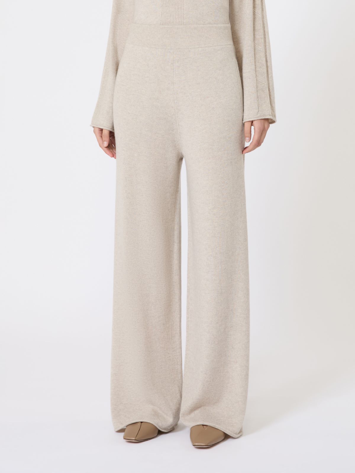 Cashmere yarn trousers - BEIGE - Max Mara - 5
