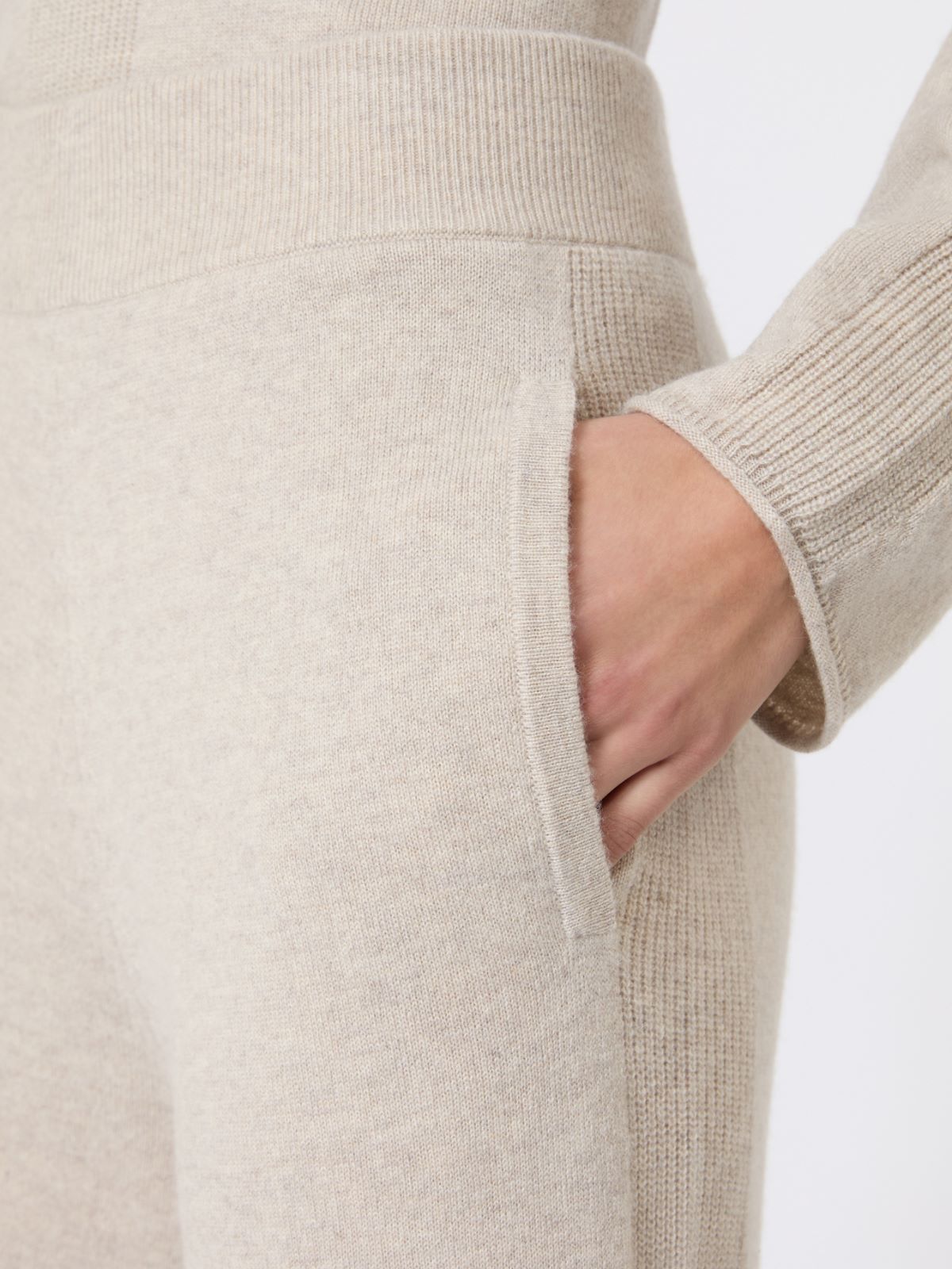 Cashmere yarn trousers - BEIGE - Max Mara - 5