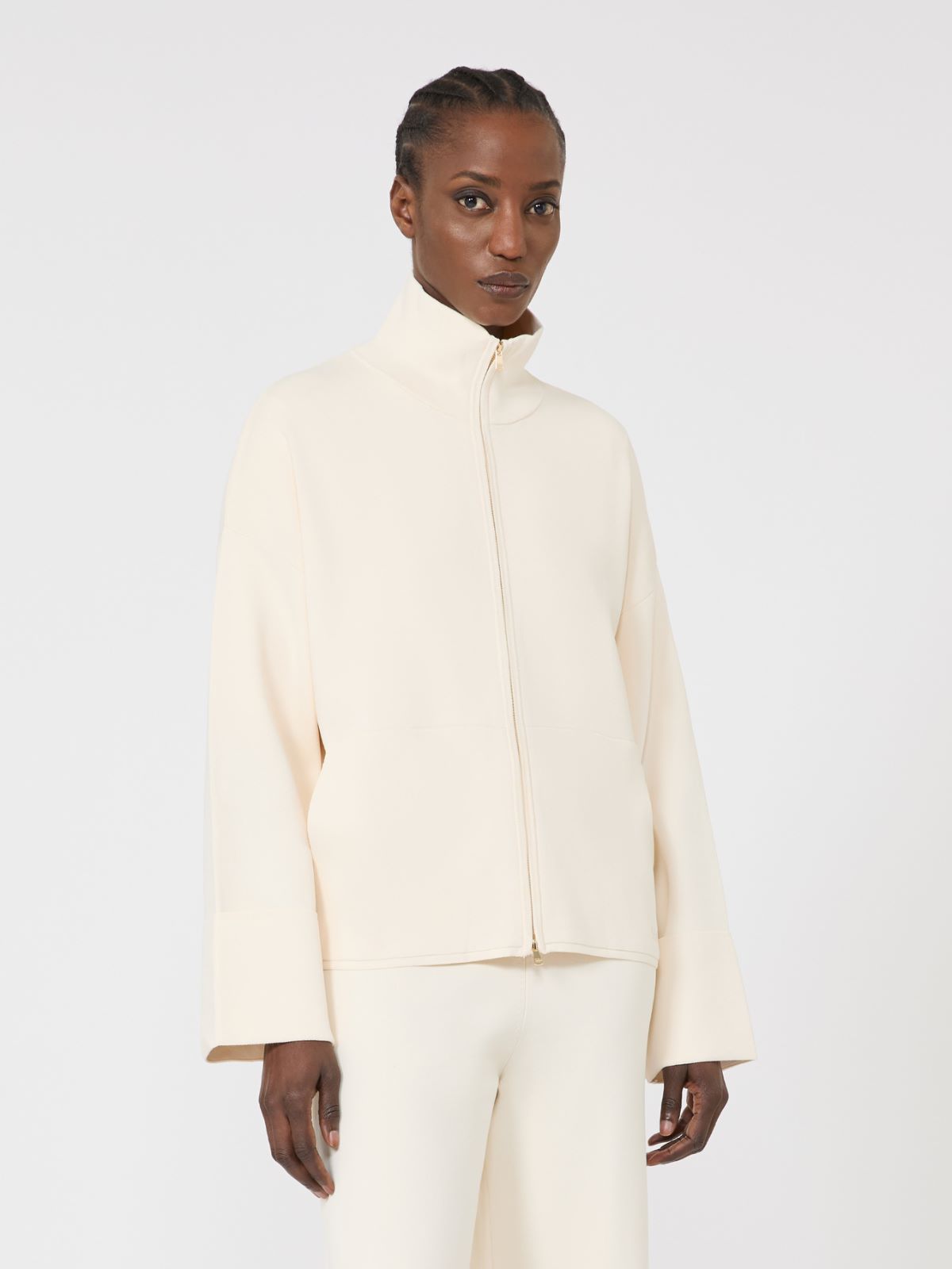 Cardigan in filato di viscosa crêpe - AVORIO - Max Mara - 6