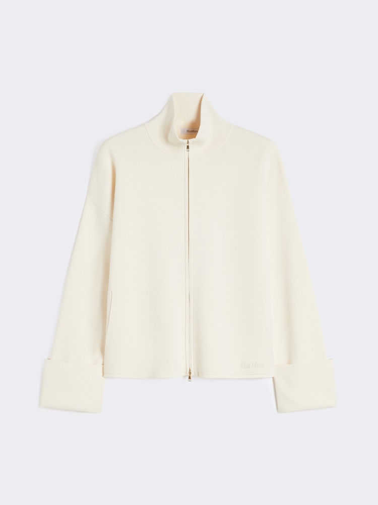 Cardigan in filato di viscosa crêpe - AVORIO - Max Mara