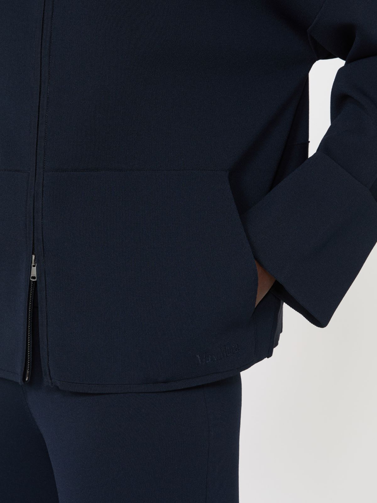 Cardigan in filato di viscosa crêpe - BLU MARINO - Max Mara - 6