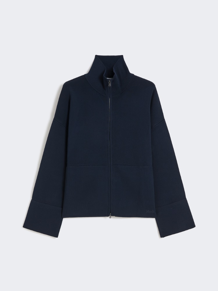 Cardigan in filato di viscosa crêpe - BLU MARINO - Max Mara