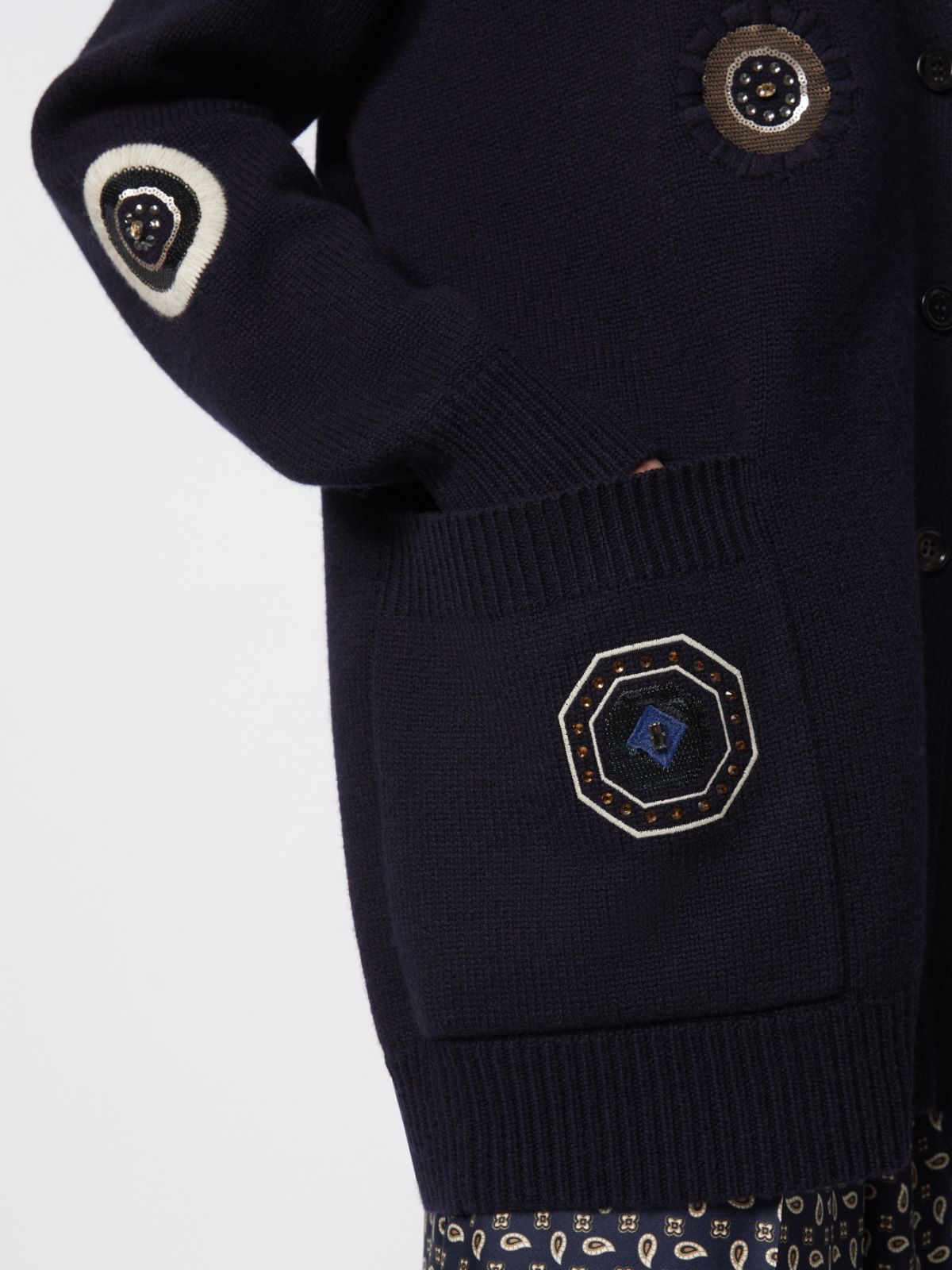 Cárdigan largo de lana y cachemira - AZUL MARINO - Max Mara - 6