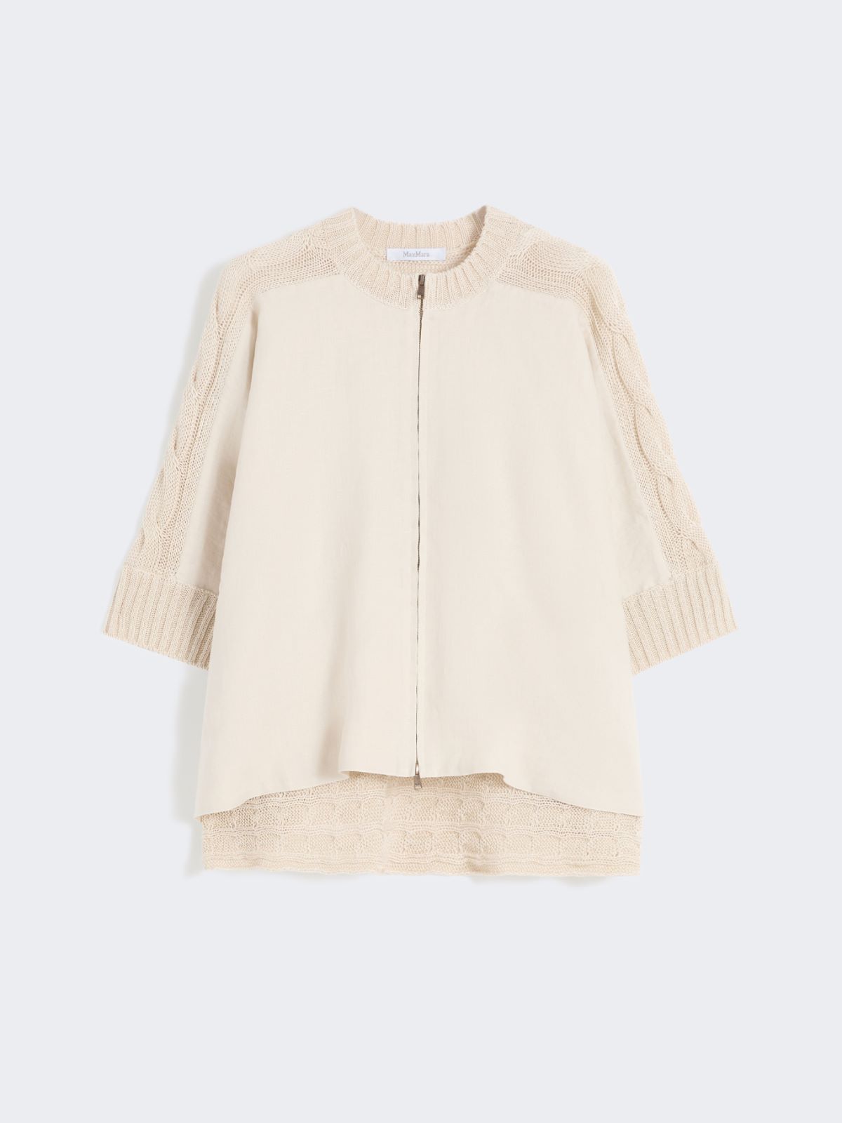 Linen yarn cardigan - BEIGE - 5