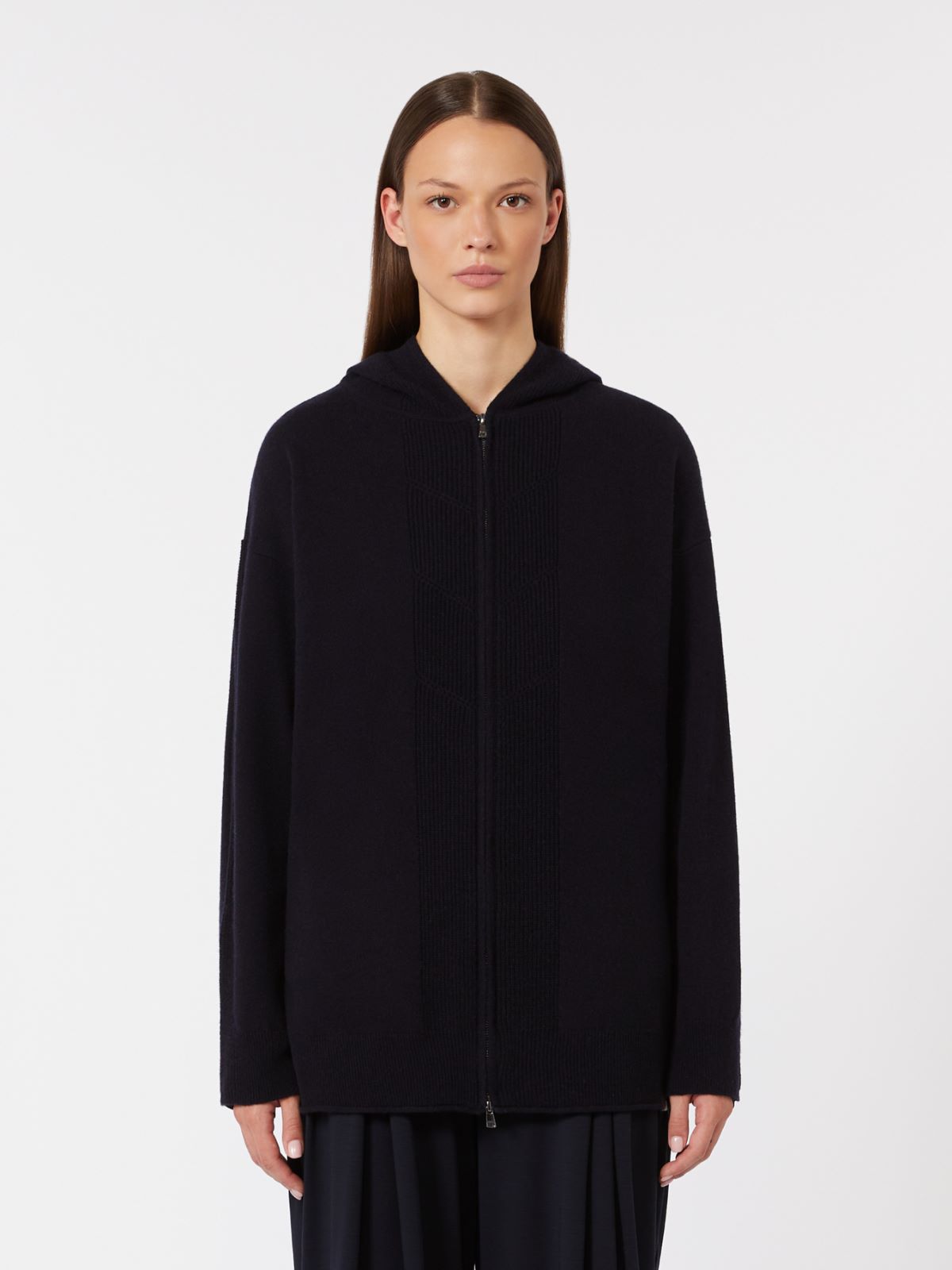 Cashmere hooded cardigan - ULTRAMARINE - Max Mara - 4