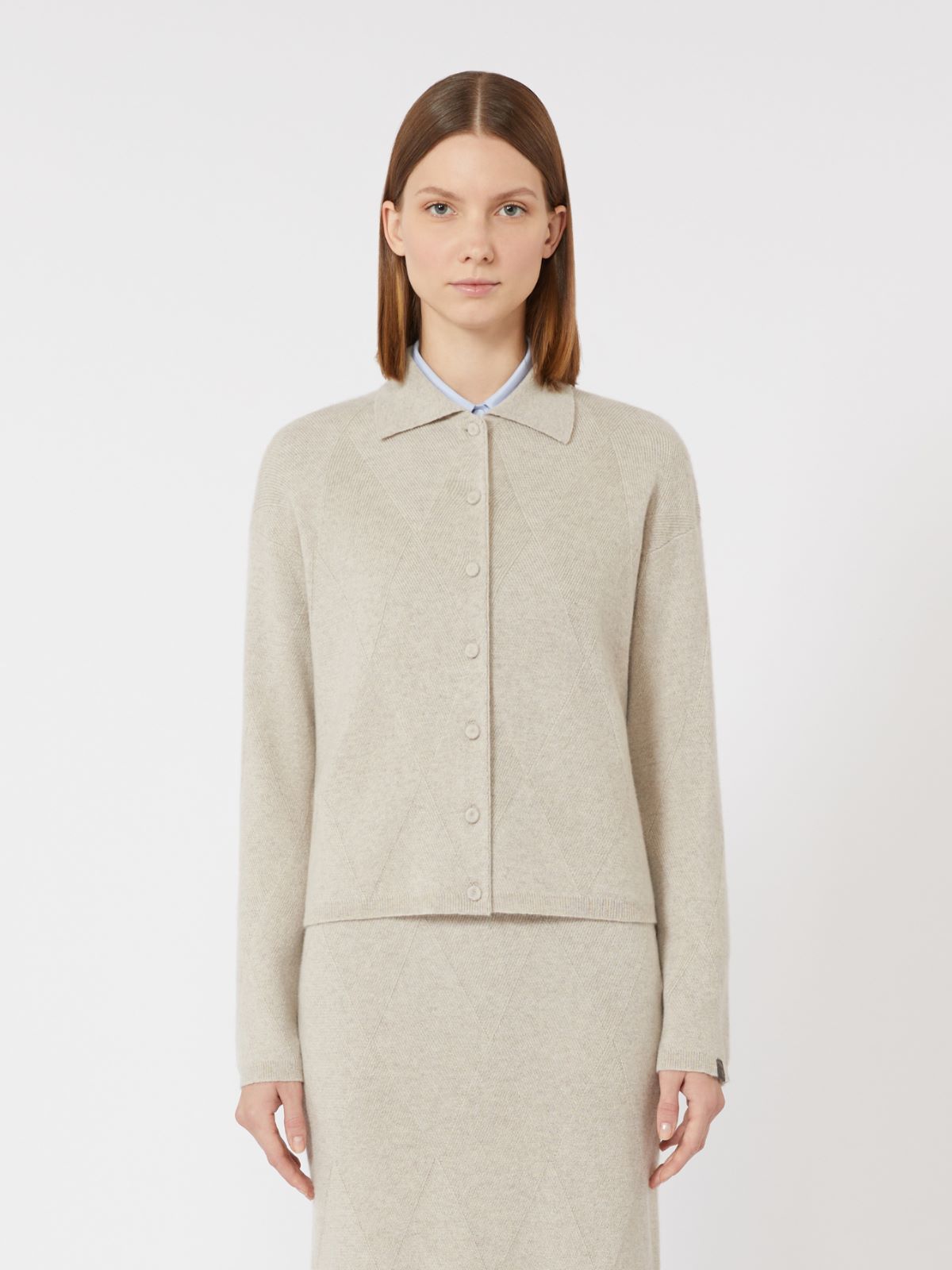 Cardigan aus Kaschmirgewebe - BEIGE - Max Mara - 5