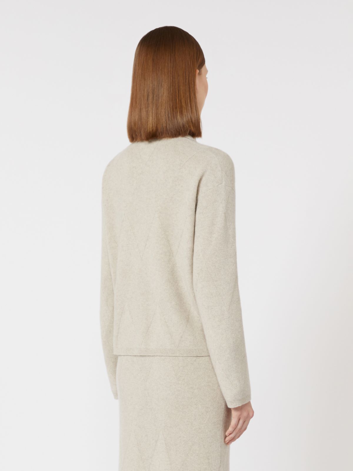 Cardigan aus Kaschmirgewebe - BEIGE - Max Mara - 5