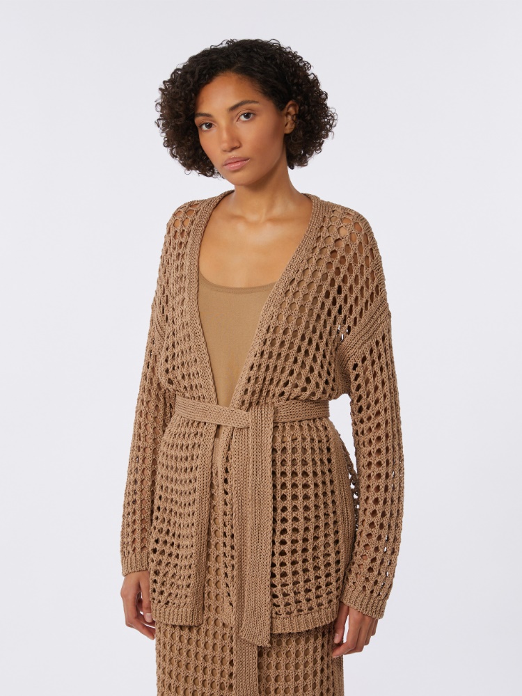 Mesh cotton cardigan - DESERT - Max Mara - 2
