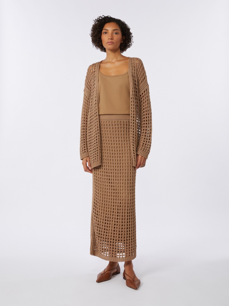 Mesh cotton cardigan - DESERT - Max Mara
