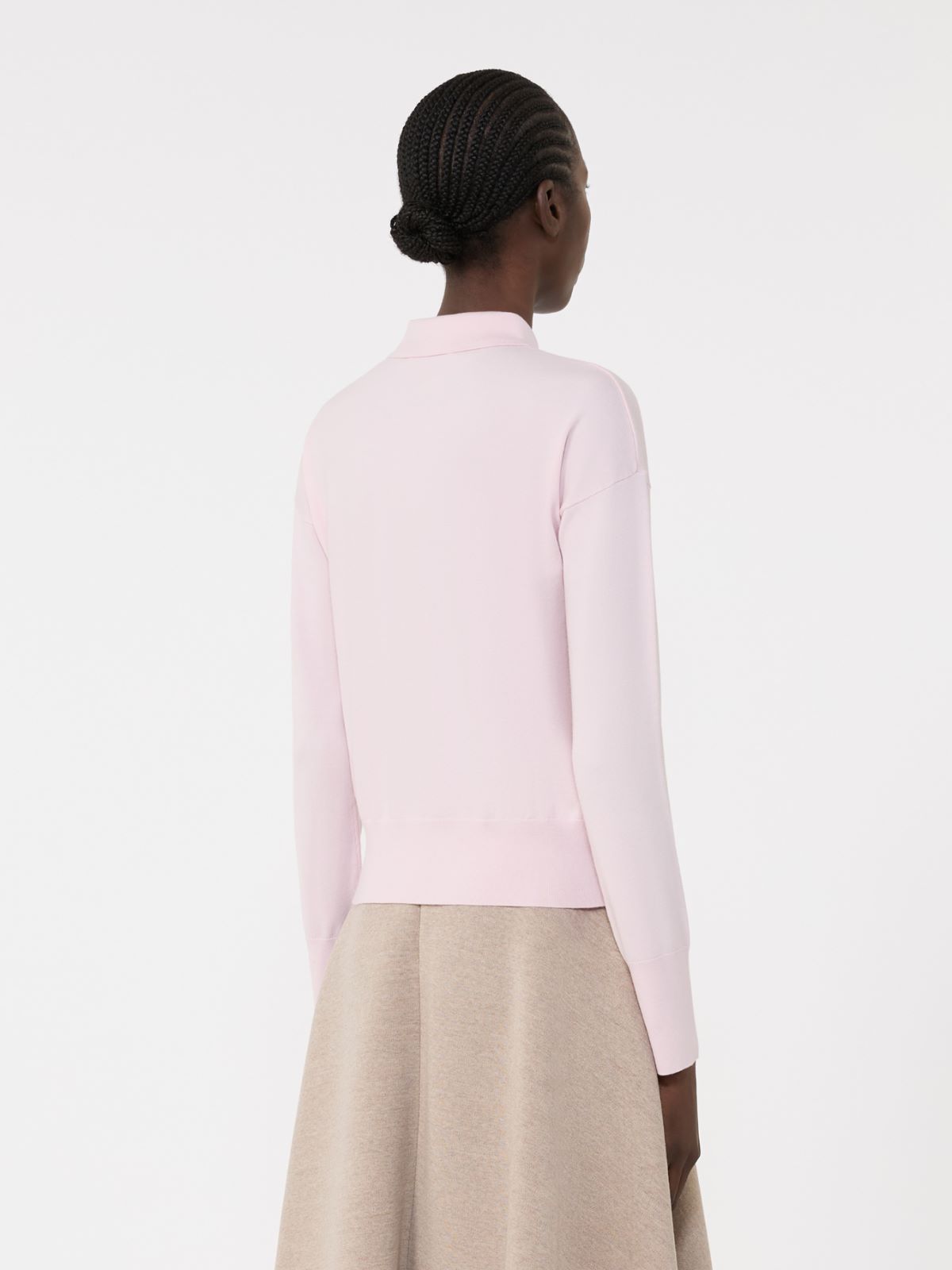 Feminine wool cardigan - PINK - Max Mara - 5