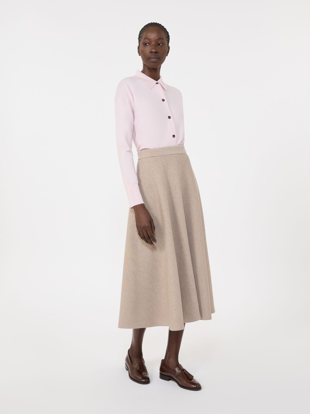 Feminine wool cardigan - PINK - Max Mara - 5