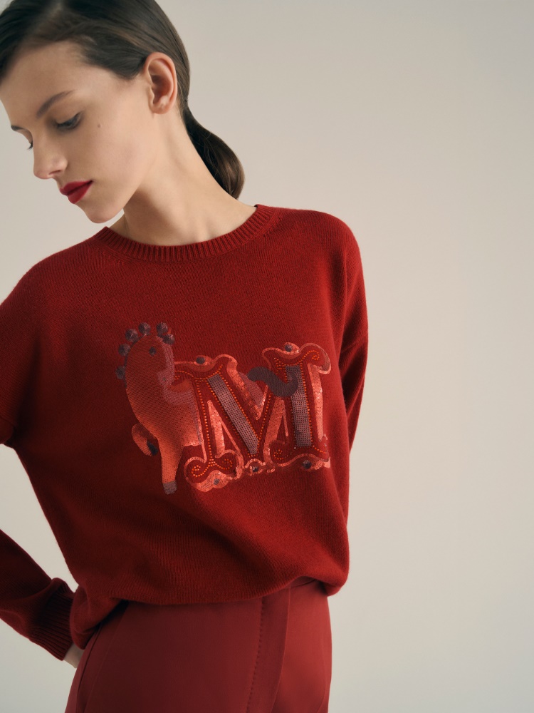 Sweter oversize z wełny i kaszmiru + ALBINO - Max Mara