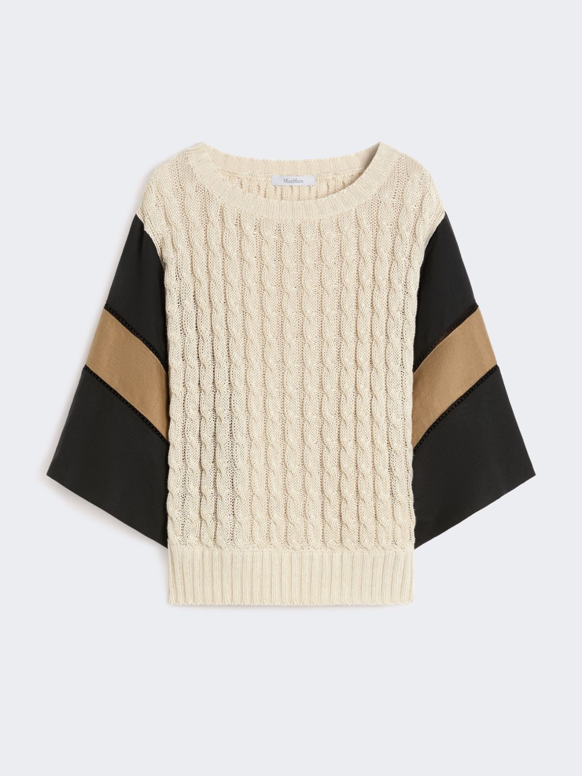 Loose-fit linen yarn sweater - BEIGE - Max Mara - 5