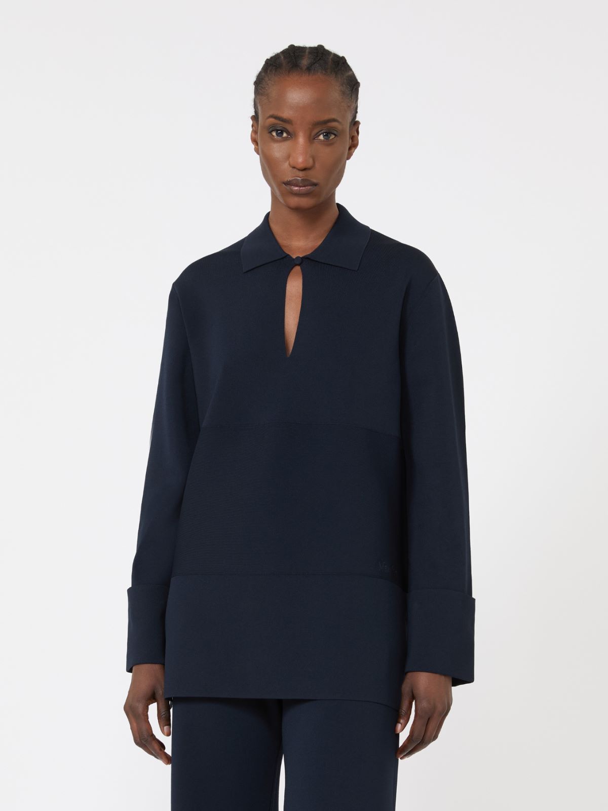 Maglia in filato di viscosa crêpe - BLU MARINO - Max Mara - 6