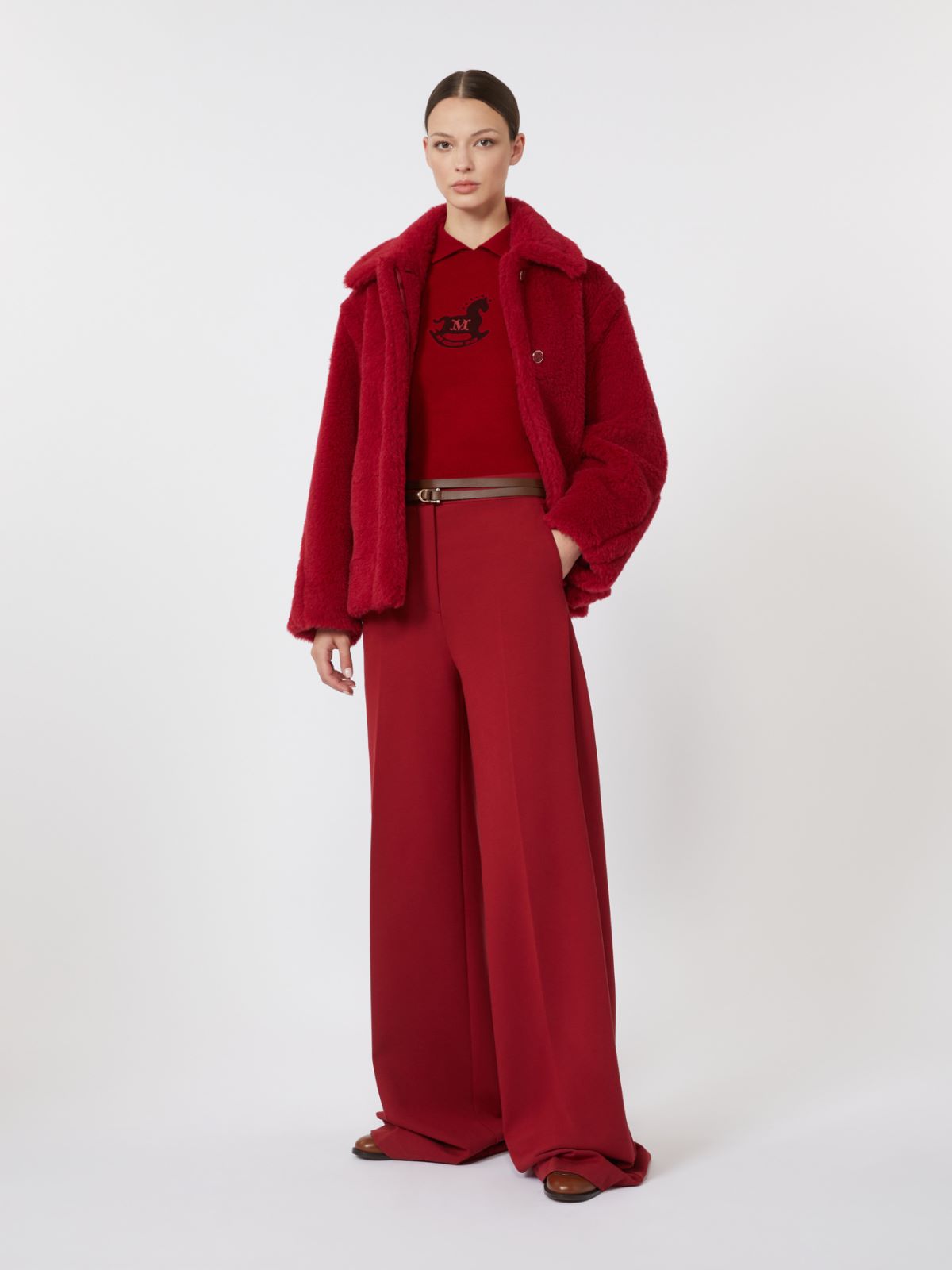 Wool and cashmere slim sweater - DARK RED - Max Mara