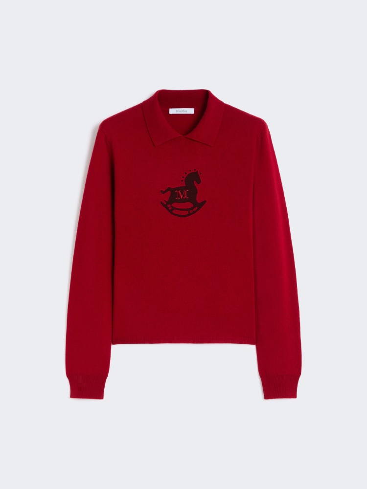 Wool and cashmere slim sweater - DARK RED - Max Mara