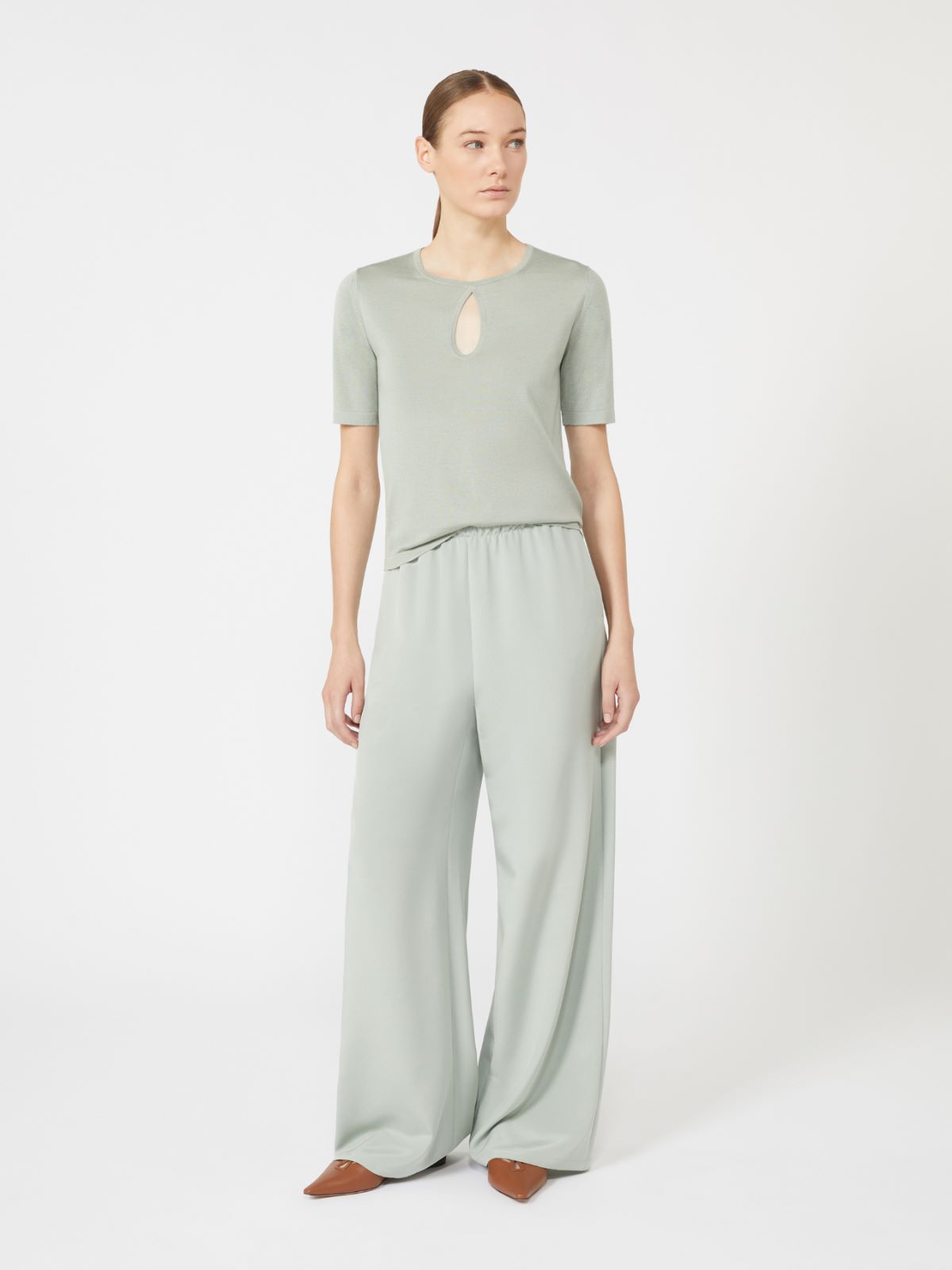 Cashmere and silk yarn jumper - PASTEL GREEN - Max Mara