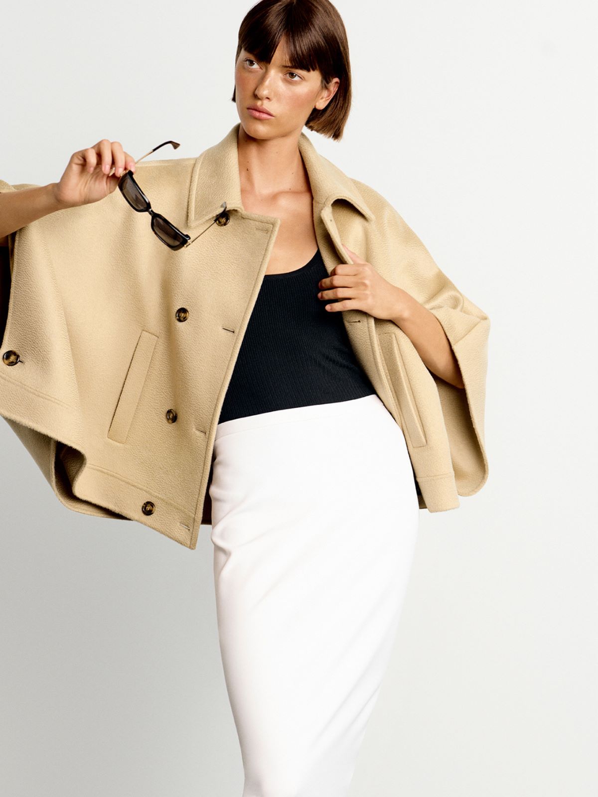 Viscose-blend yarn top + OPTICAL WHITE - Max Mara