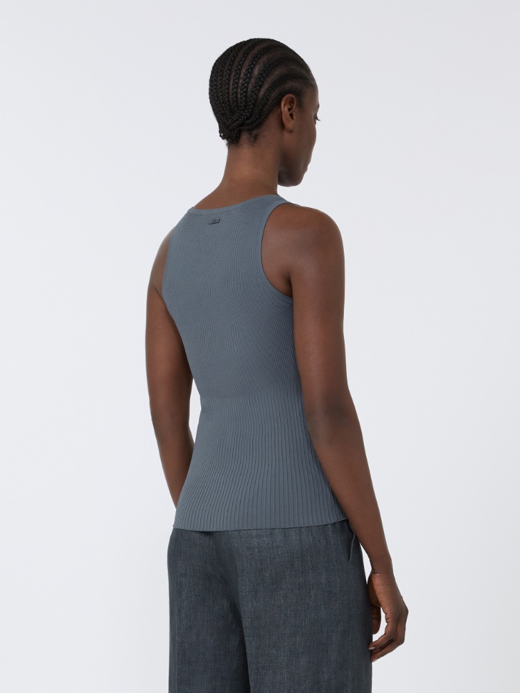 Viscose-blend yarn top - DARK GREY - Max Mara - 3