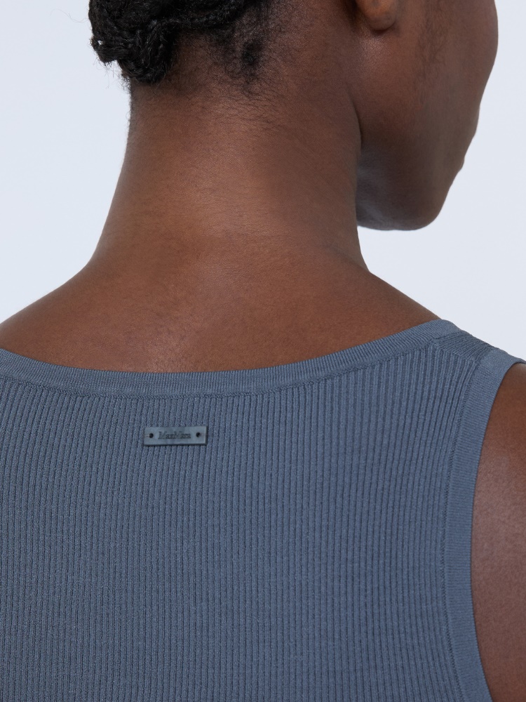 Viscose-blend yarn top - DARK GREY - Max Mara - 4