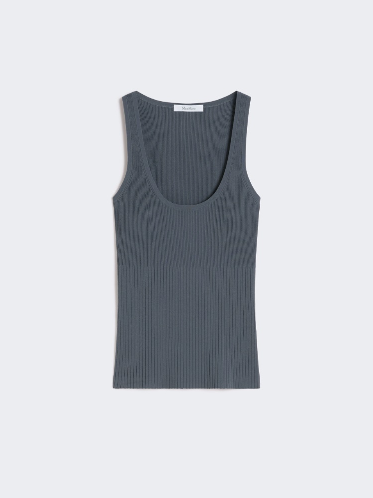 Viscose-blend yarn top - DARK GREY - Max Mara - 5