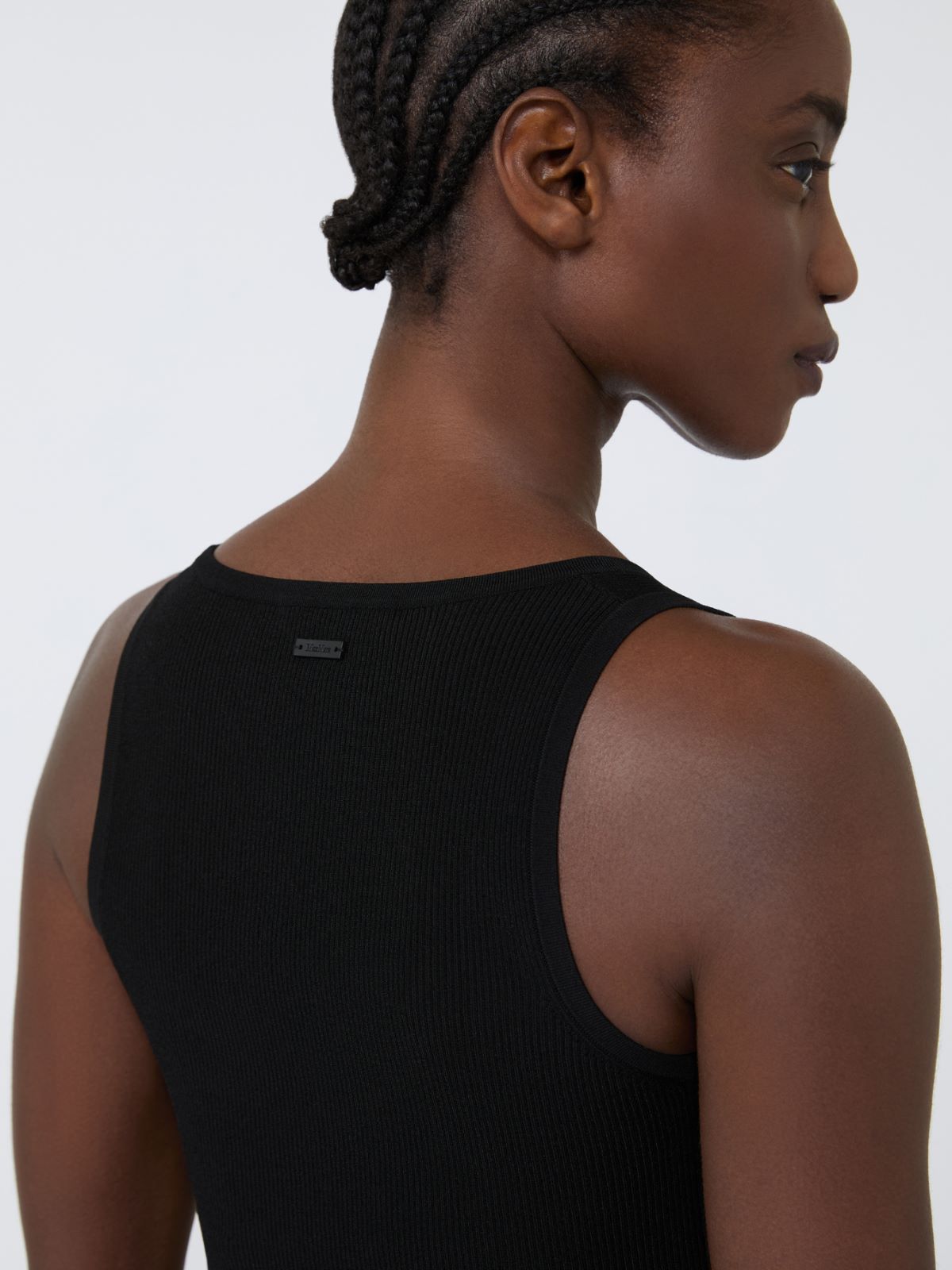 Viscose-blend yarn top - BLACK - Max Mara - 4