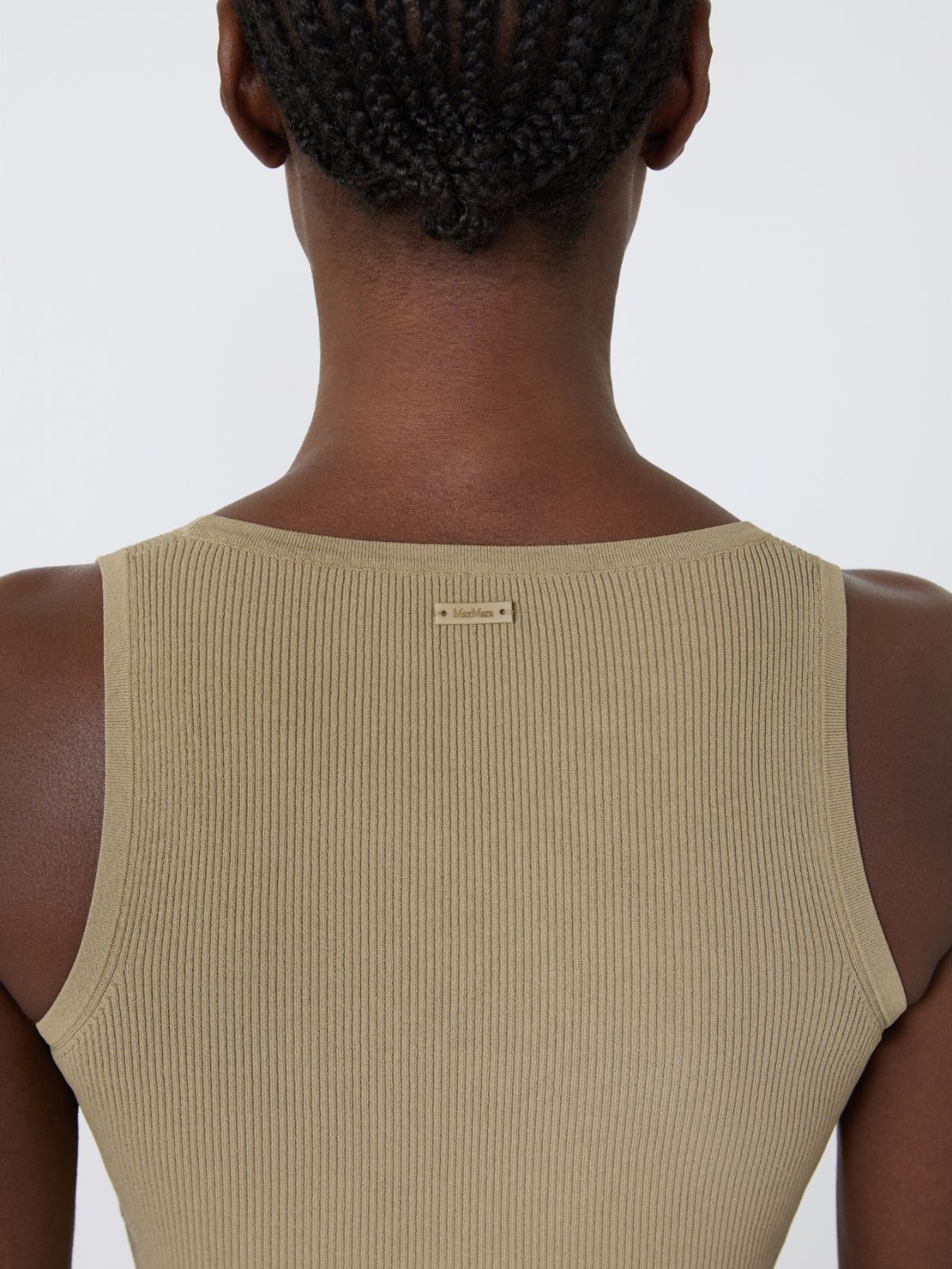 Viscose-blend yarn top - KAKI - Max Mara - 4