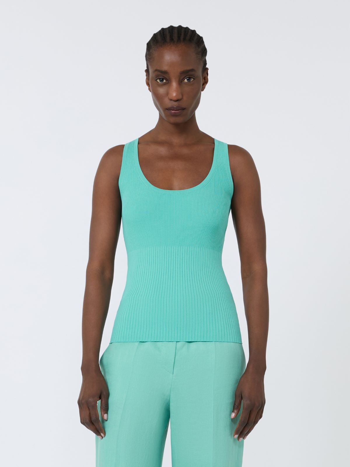 Haut en fil de viscose mélangée - EAU - Max Mara - 2