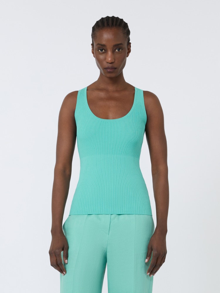 Haut en fil de viscose mélangée - EAU - Max Mara - 2