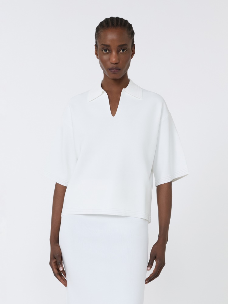 Viscose crêpe yarn jumper - OPTICAL WHITE - Max Mara - 2
