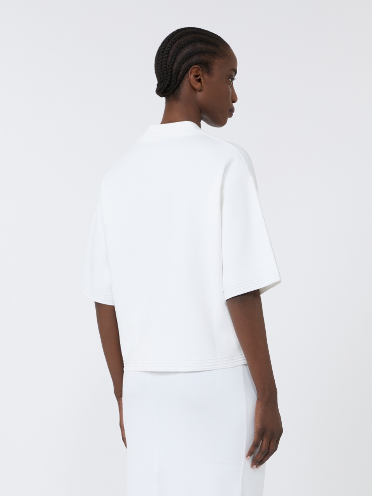Viscose crêpe yarn jumper - OPTICAL WHITE - Max Mara - 3