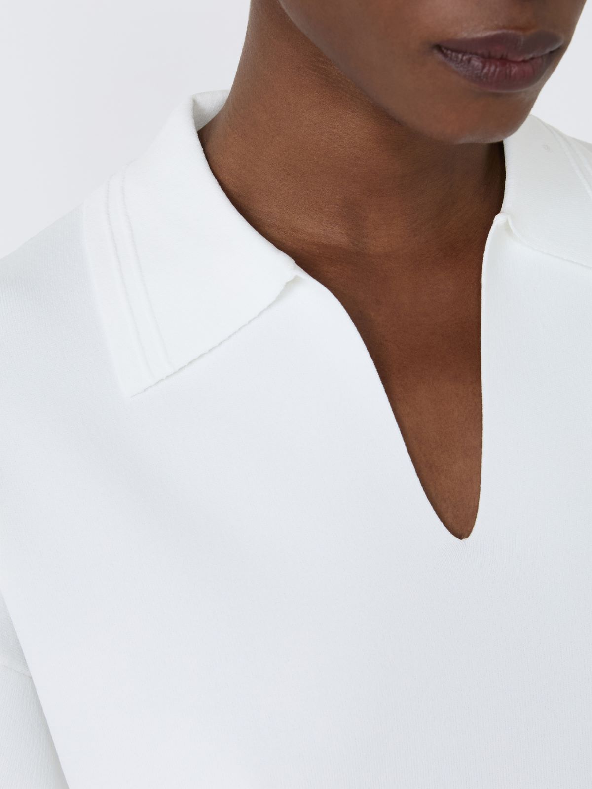 Viscose crêpe yarn jumper - OPTICAL WHITE - Max Mara - 4