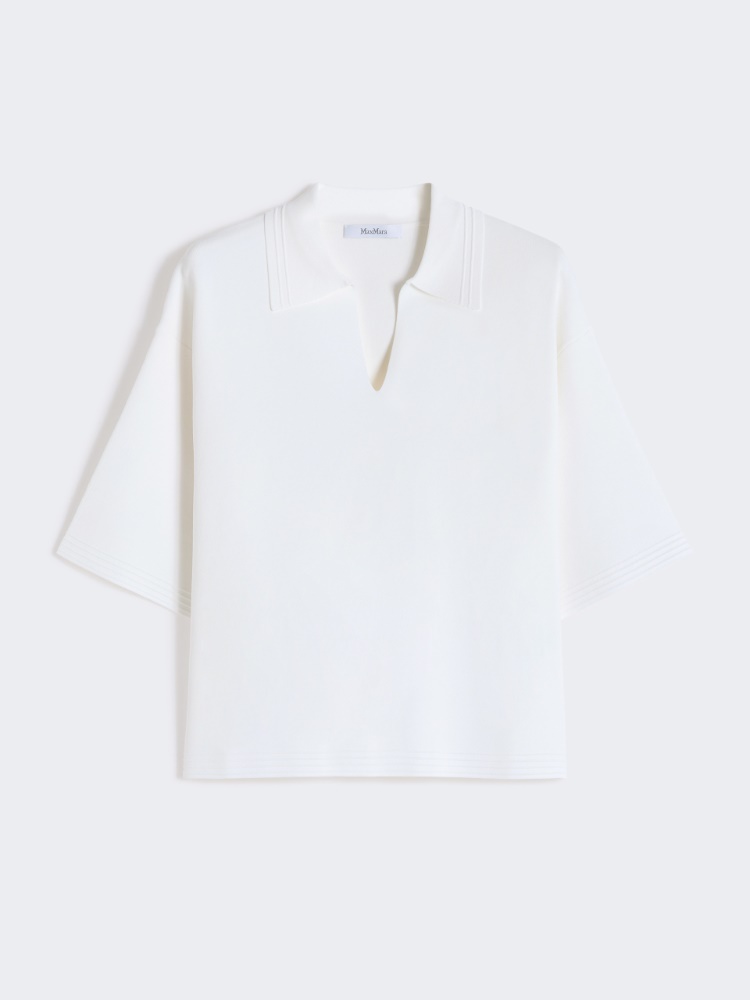 Viscose crêpe yarn jumper - OPTICAL WHITE - Max Mara - 5