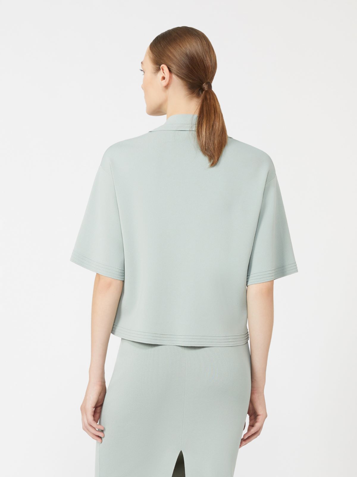 Viscose crêpe yarn jumper - SAGE GREEN - Max Mara - 3